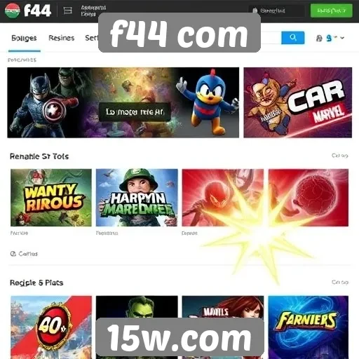 Exploração de jogos populares disponíveis em f44 com